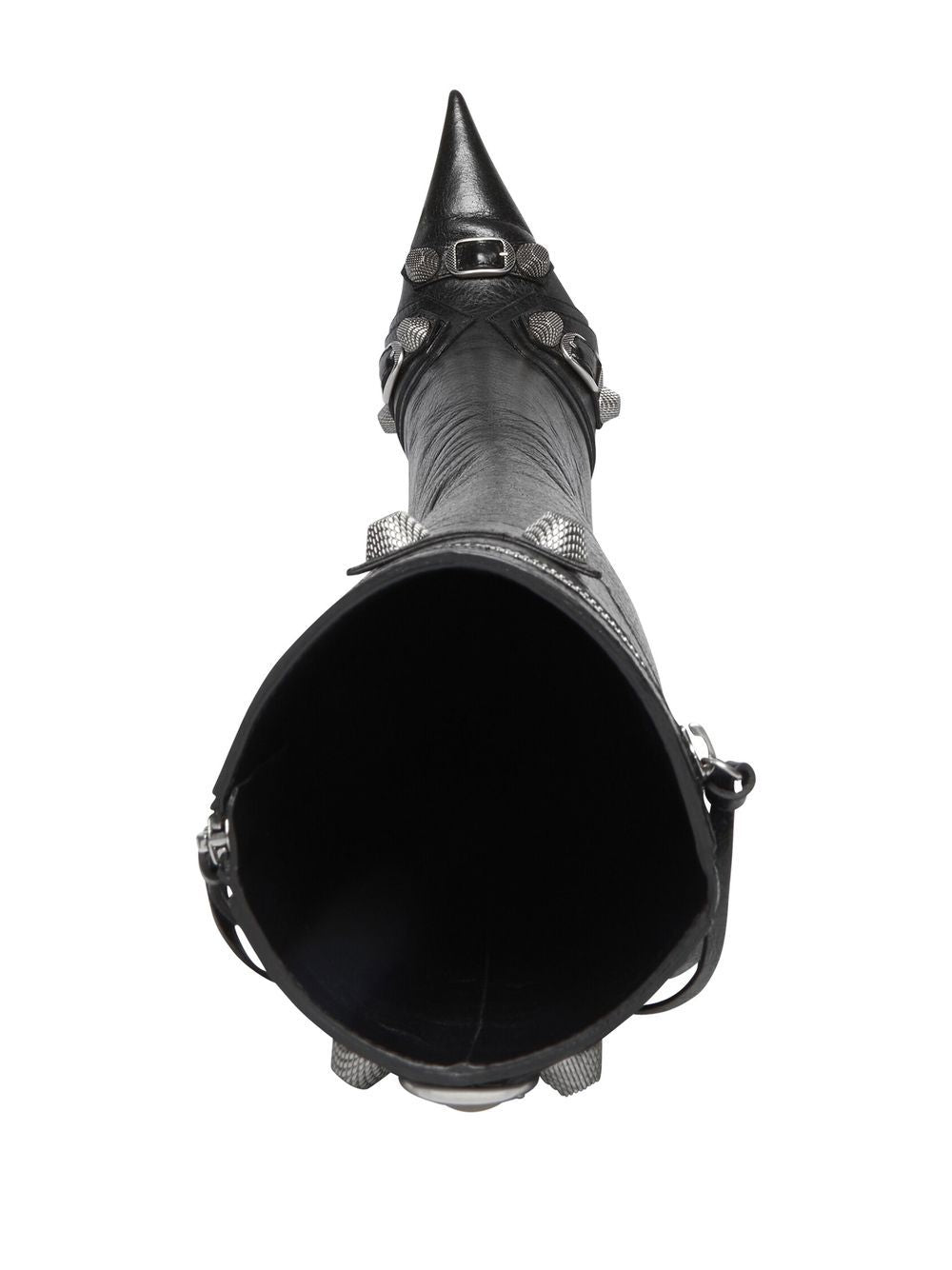 Balenciaga Cagole 90mm Knee-High Lambskin Boots Black