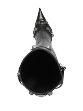 Balenciaga Cagole 90mm Knee-High Lambskin Boots Black