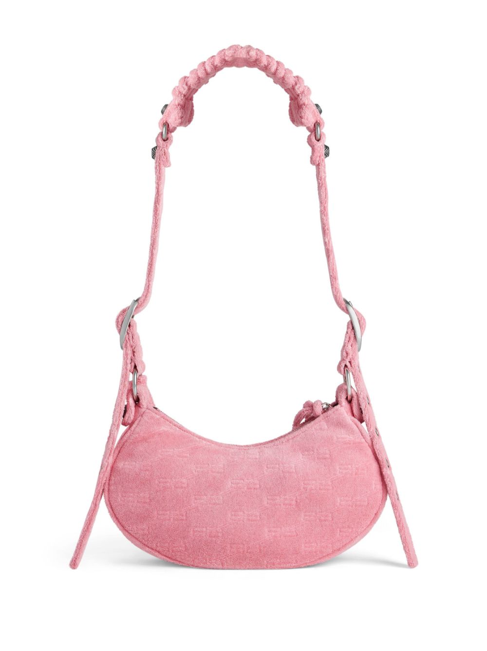 Balenciaga Le Cagole XS Denim Shoulder Bag in Flamingo Pink