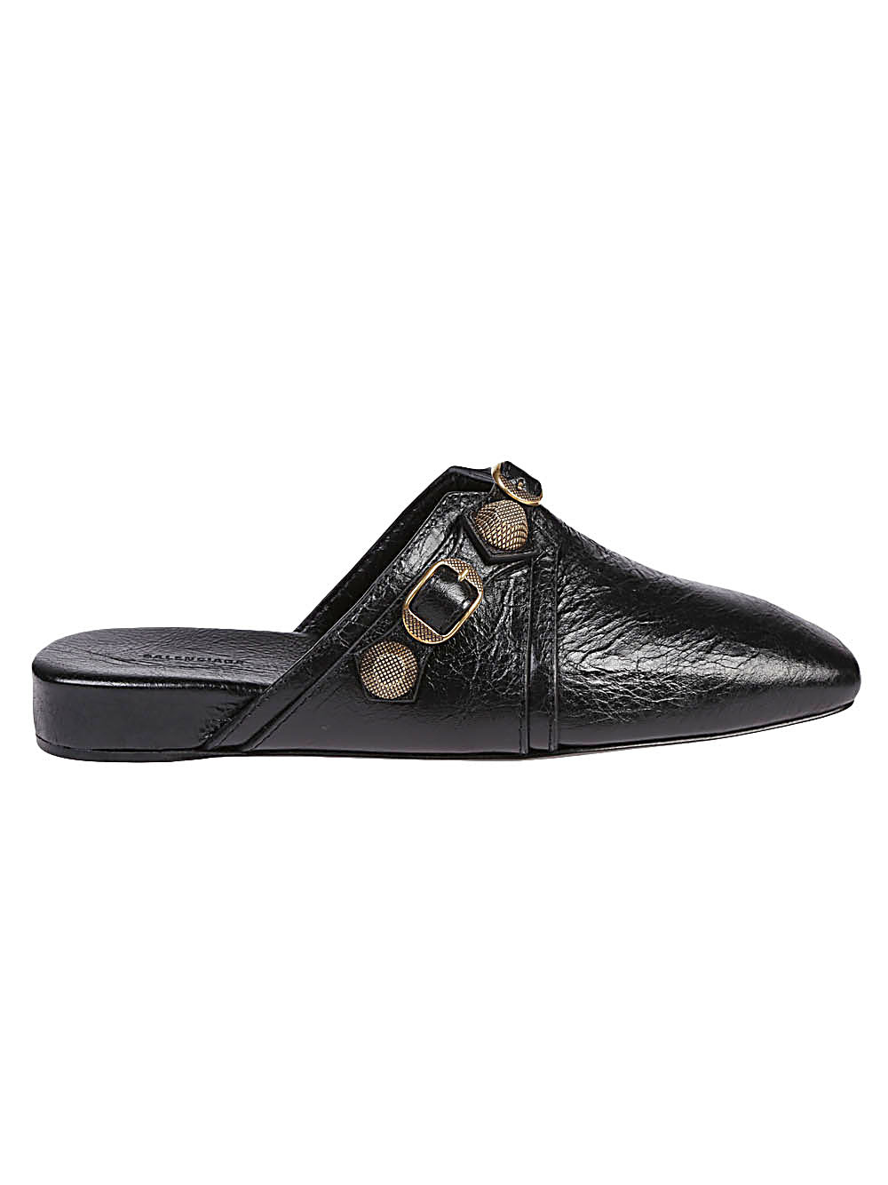 Balenciaga Cozy Cagole Leather Mules Black
