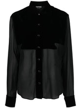 Tom Ford Panelled Silk Buttoned Shirt Black black