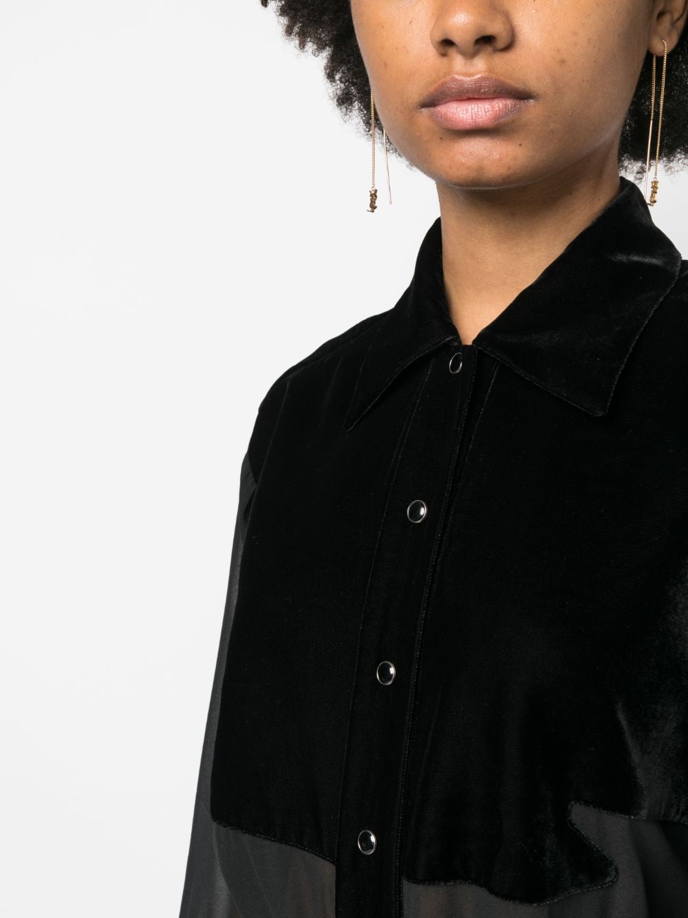 Tom Ford Panelled Silk Buttoned Shirt Black black