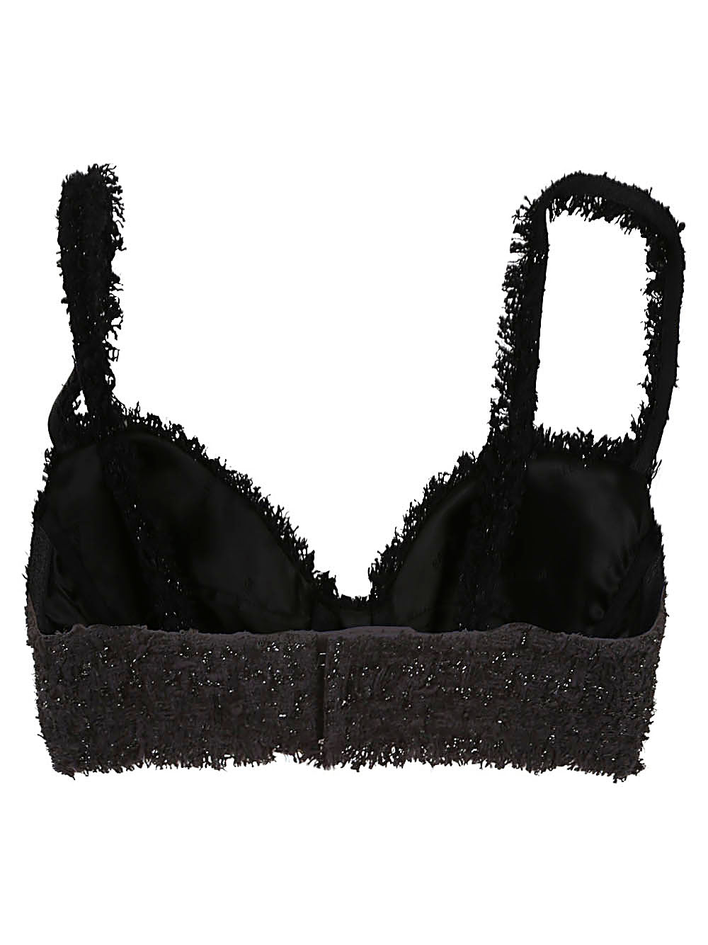 Balenciaga Tweed Bralette Top Black