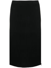 Tom Ford Ribbed Silk-Blend Pencil Skirt Black Black
