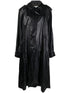 Saint Laurent Shoulder-Pad Oversized Trench Coat Black