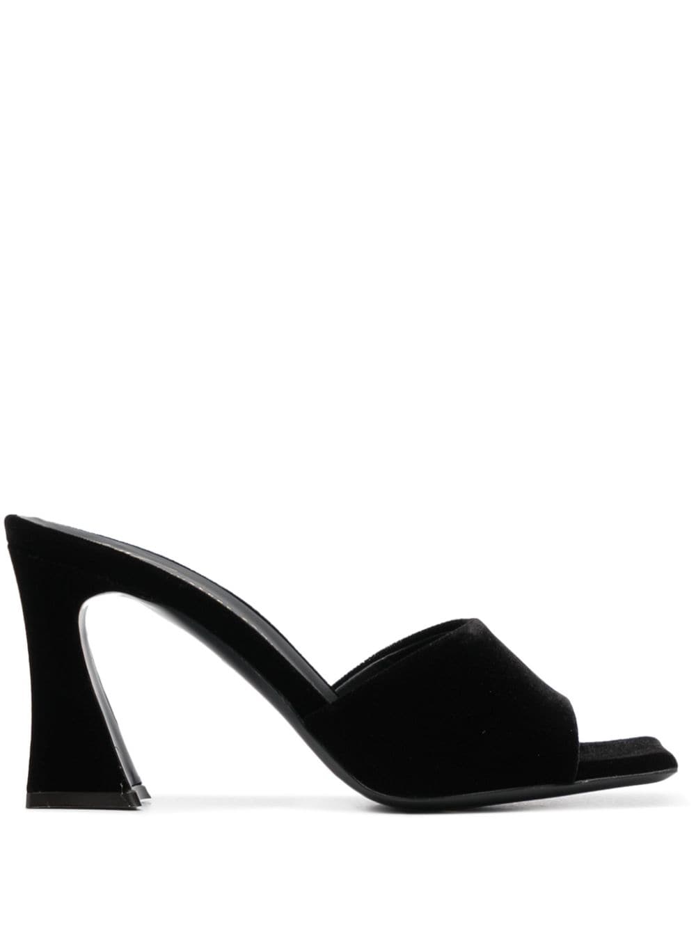 Giuseppe Zanotti Solhene 90mm Velvet-Effect Mules Black