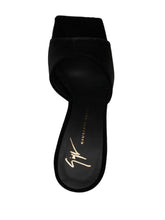 Giuseppe Zanotti Solhene 90mm Velvet-Effect Mules Black