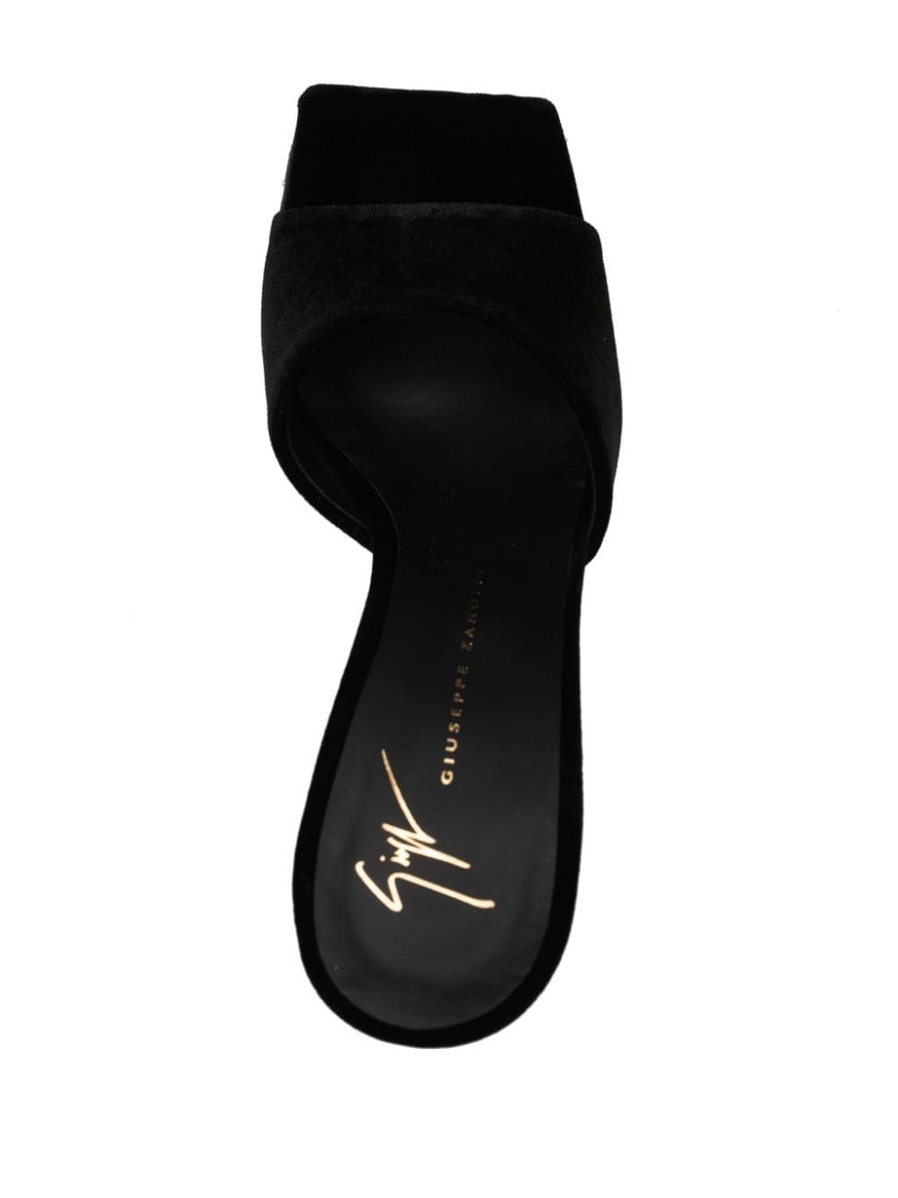 Giuseppe Zanotti Solhene 90mm Velvet-Effect Mules Black