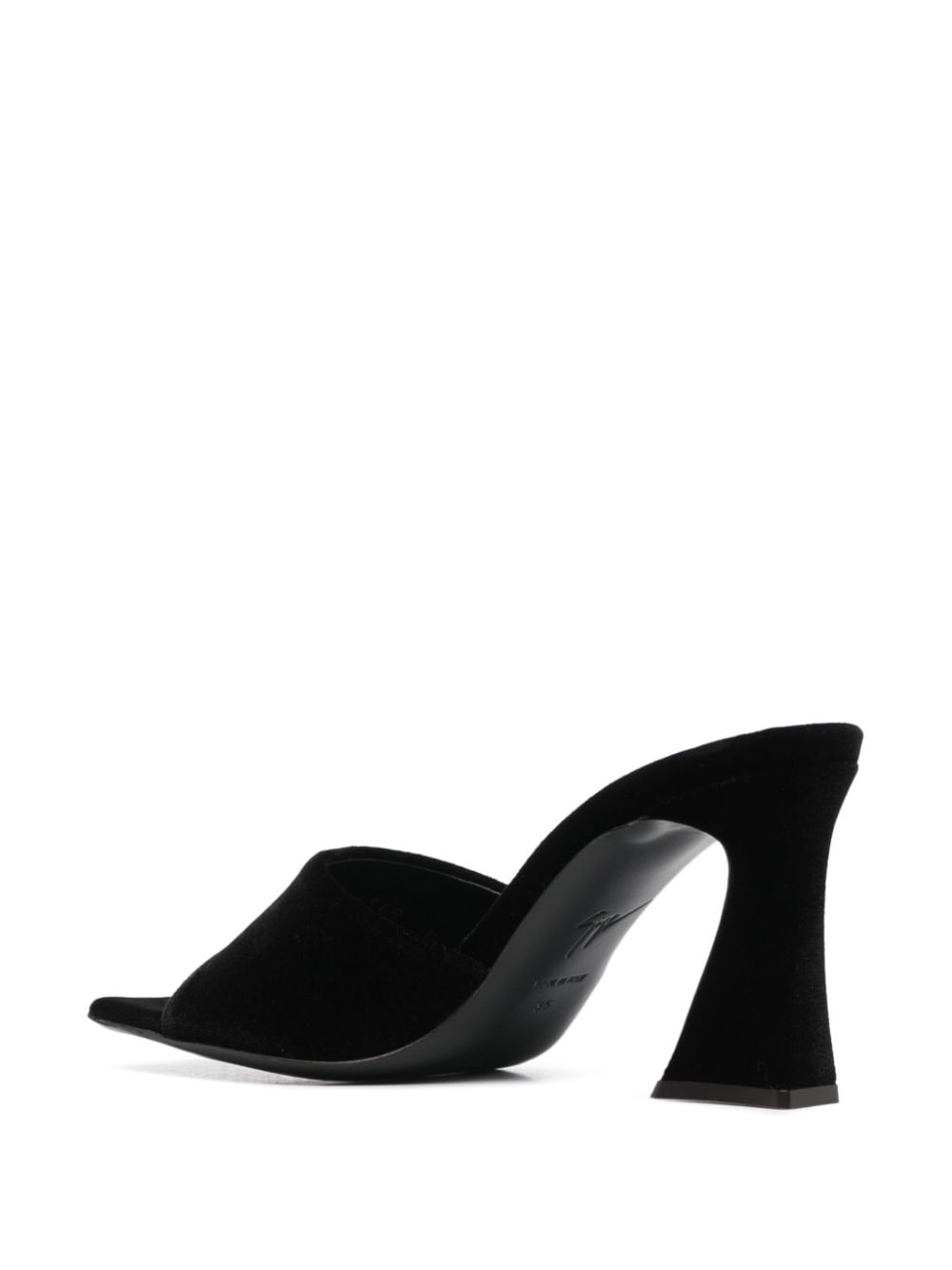 Giuseppe Zanotti Solhene 90mm Velvet-Effect Mules Black