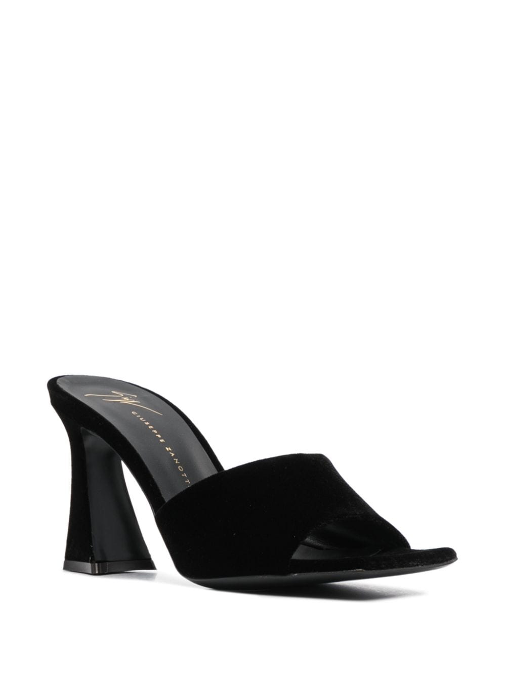 Giuseppe Zanotti Solhene 90mm Velvet-Effect Mules Black
