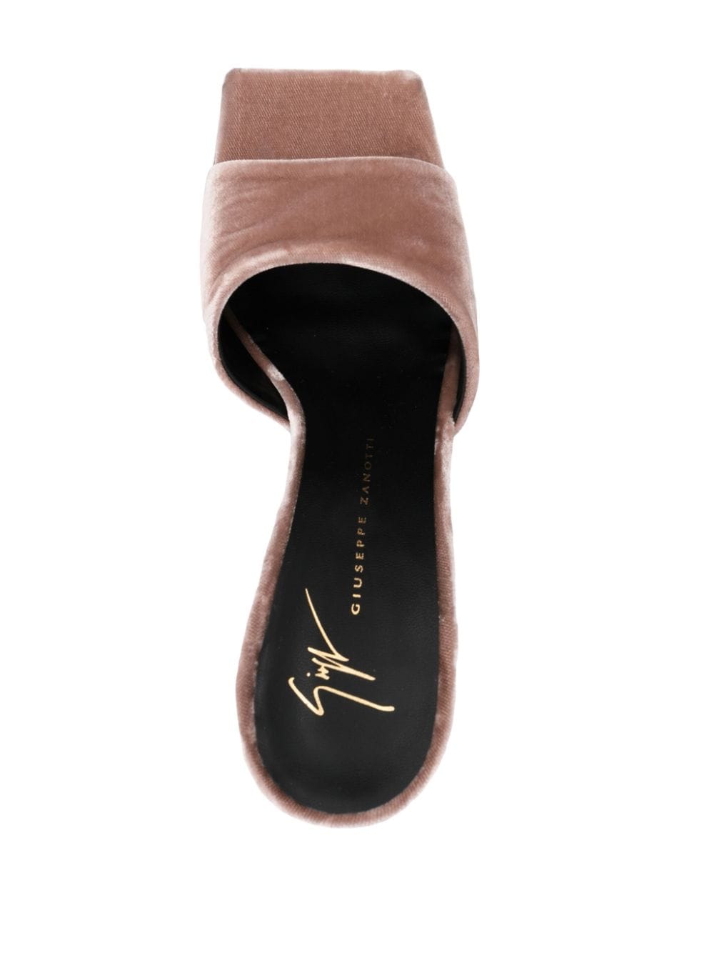 Giuseppe Zanotti Solhene 90mm Velvet-Effect Mules Brown