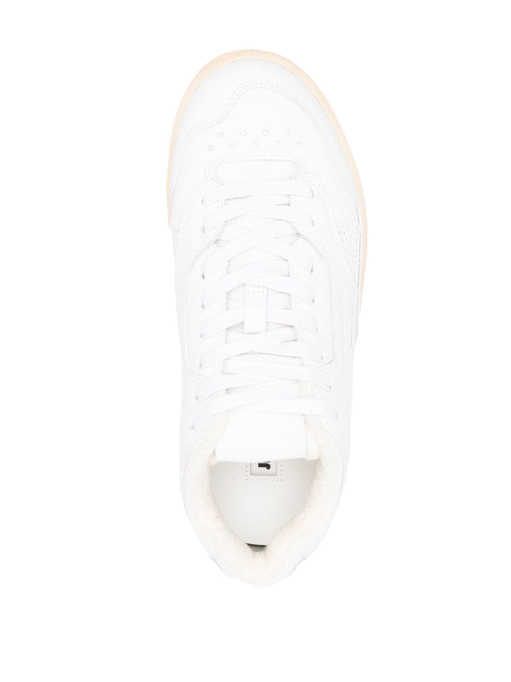 Jil Sander Debossed Logo Calf Leather Low-Top Sneakers White