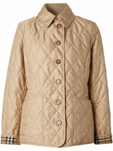 Burberry Diamond-Quilted Jacket in Beige