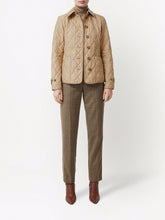 Burberry Diamond-Quilted Jacket in Beige