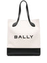 Bally Logo-Print Calf Leather Tote Bag White White