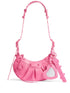 Balenciaga Le Cagole XS Studded Leather Shoulder Bag Fuchsia
