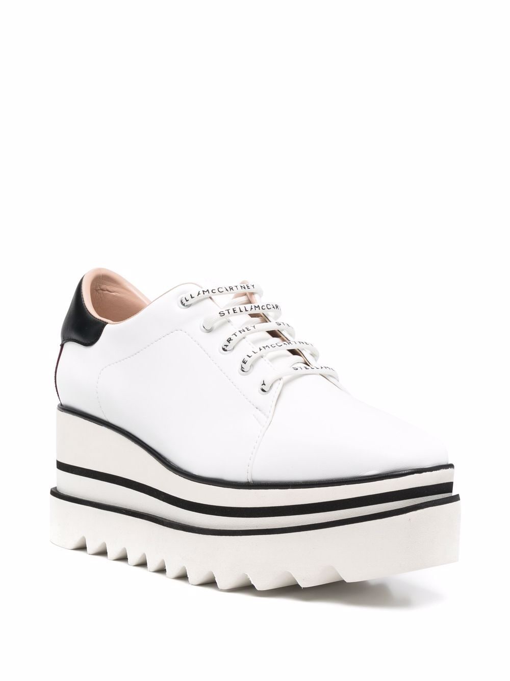Stella McCartney Elyse Platform Ridged Sole Sneakers in White