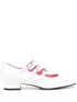 Carel Paris Ariana Patent Leather Slingback Mary Jane Flats White