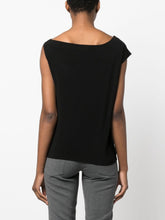 Norma Kamali Asymmetric Sleeveless Stretch Top Black