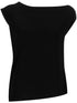Norma Kamali Asymmetric Sleeveless Stretch Top Black