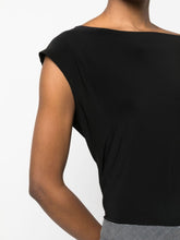 Norma Kamali Asymmetric Sleeveless Stretch Top Black