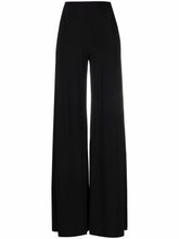 Norma Kamali High-Waisted Wide-Leg Black Trousers Black