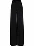 Norma Kamali High-Waisted Wide-Leg Black Trousers Black