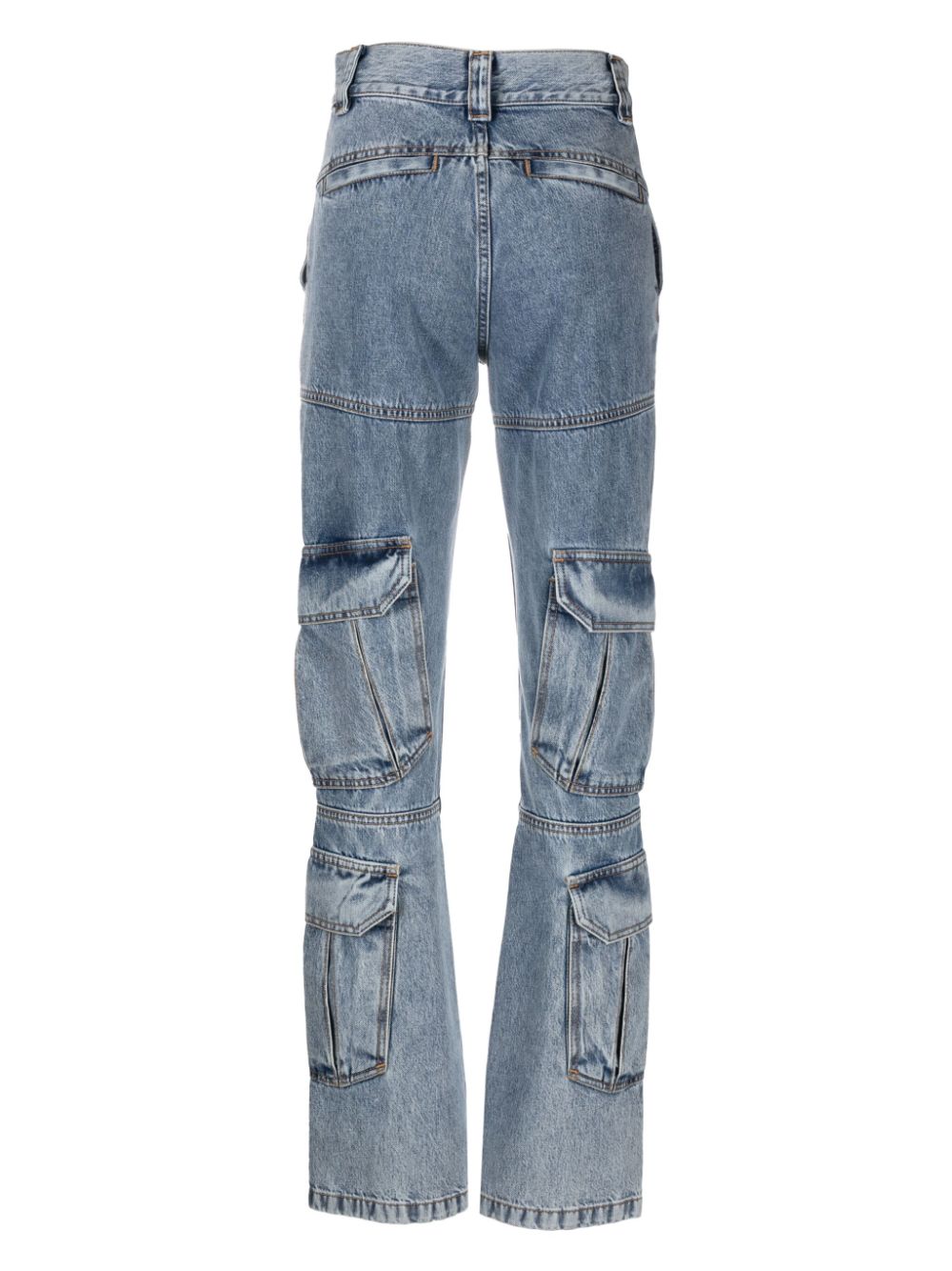 Givenchy Panelled Cotton Cargo Jeans Clear Blue
