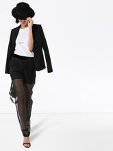 Saint Laurent Logo-Print Cotton T-Shirt White