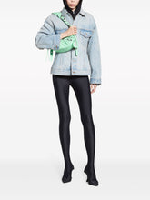 Balenciaga Hourglass Silhouette Denim Jacket in Clear Blue