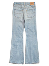 Balenciaga Flared High-Rise Cotton Jeans in Clear Blue