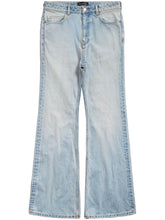 Balenciaga Flared High-Rise Cotton Jeans in Clear Blue