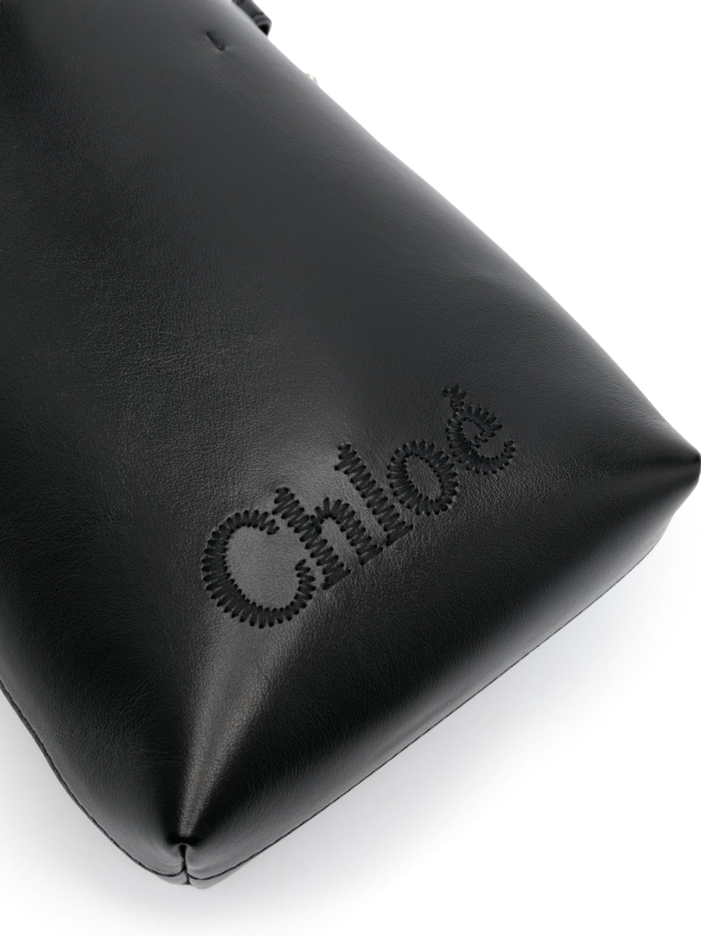 Chloé Micro Leather Sense Bucket Bag Black