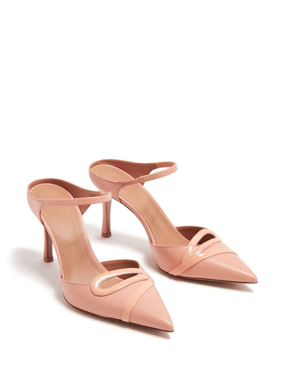 Malone Souliers Bonnie 80 Leather Stiletto Mules Powder