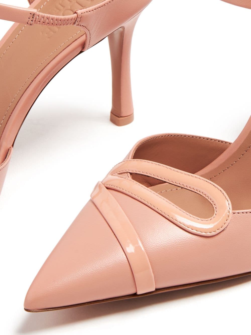 Malone Souliers Bonnie 80 Leather Stiletto Mules Powder