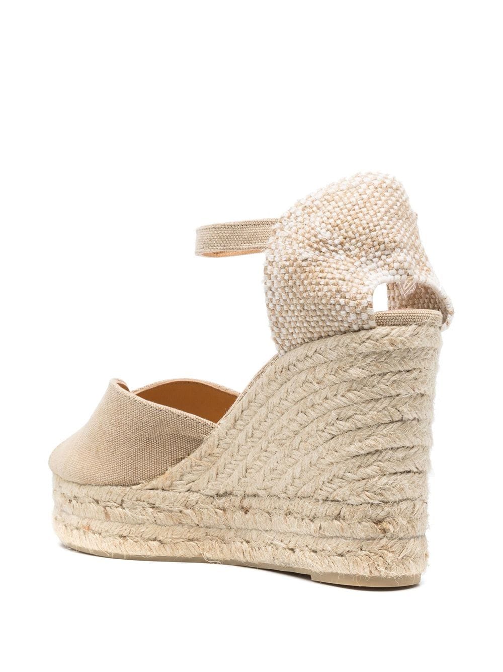 Castañer Bianca Raffia Wedge Espadrilles Beige