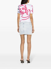 Diesel Oval D Logo-Buckle Low-Rise Denim Mini Skirt Denim Denim