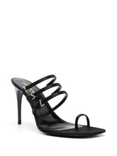 Saint Laurent 95 Satin Mules Black