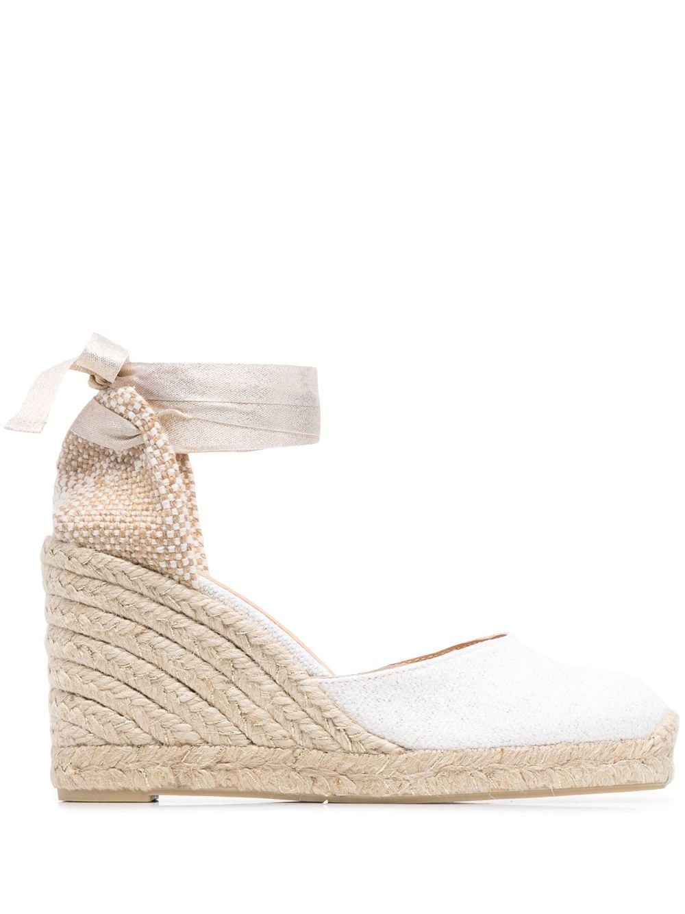 Castaner Carina Wedge Espadrilles White