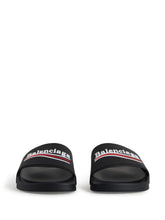 Balenciaga Rubber Pool Sandals Black black