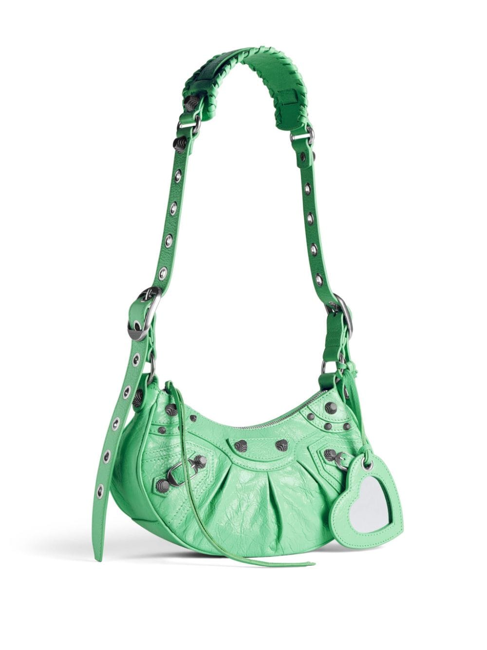 Balenciaga Le Cagole XS Shoulder Bag in Green Lambskin Green