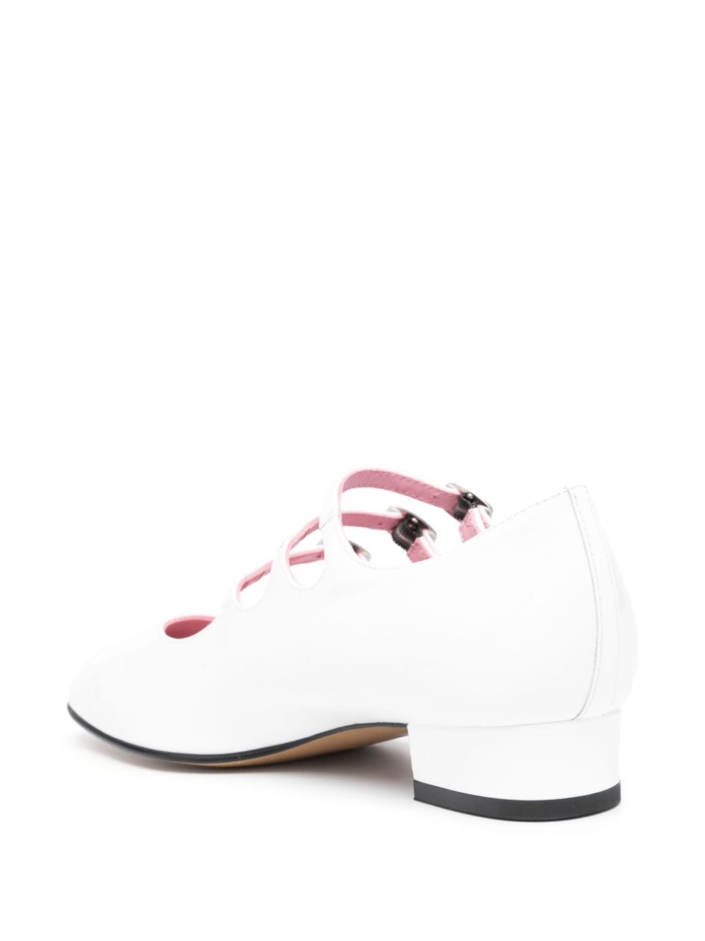 Carel Paris Ariana Patent Leather Mary Jane Flats White