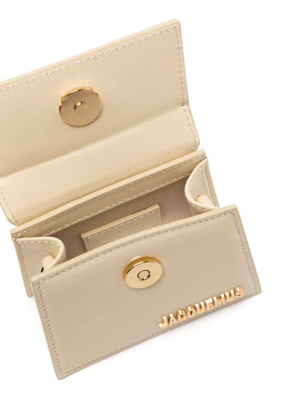 JACQUEMUS Le Chiquito Mini Calf Leather Bag Ivory