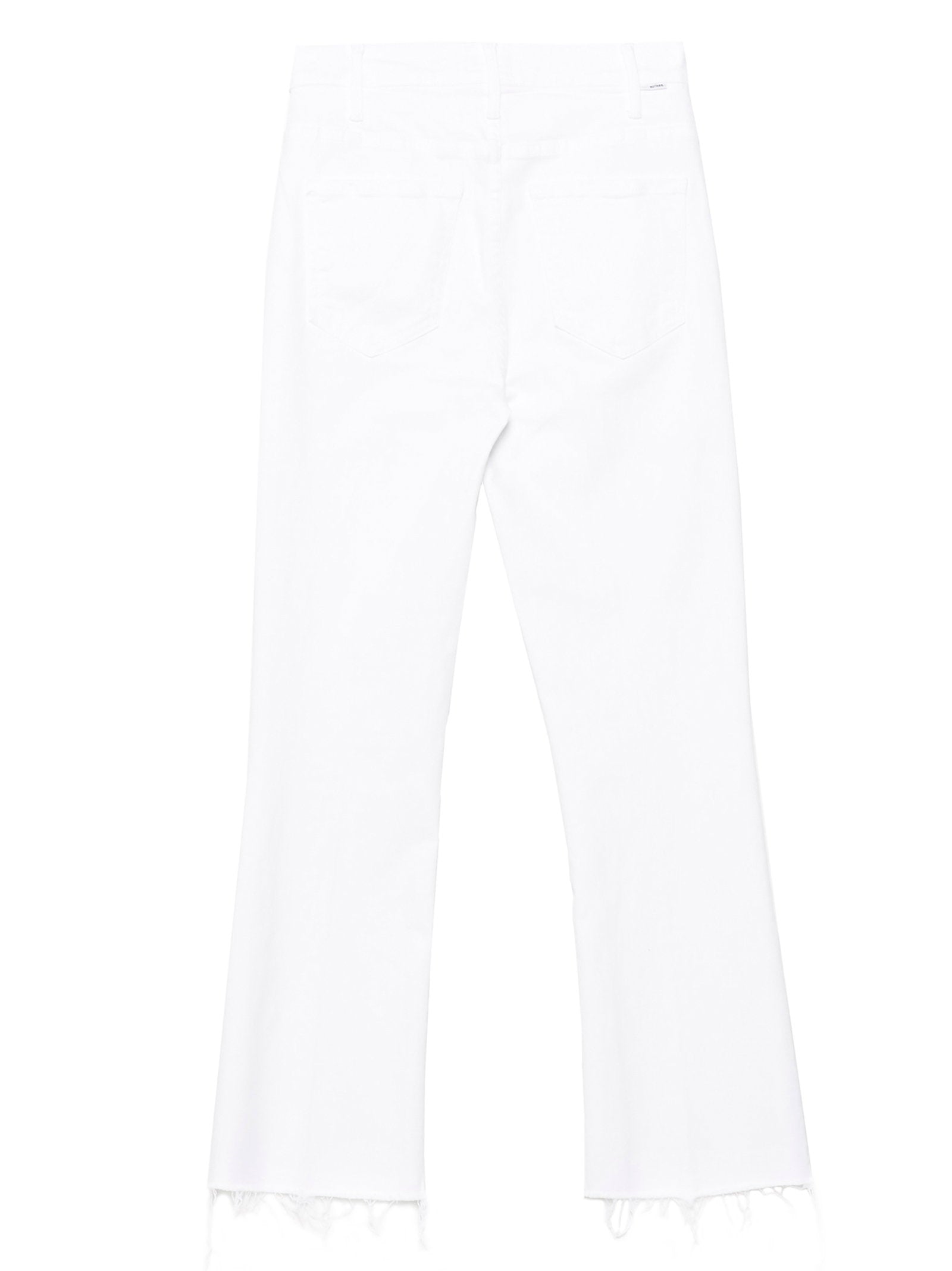 Mother The Hustler Ankle Fray’ Jeans White