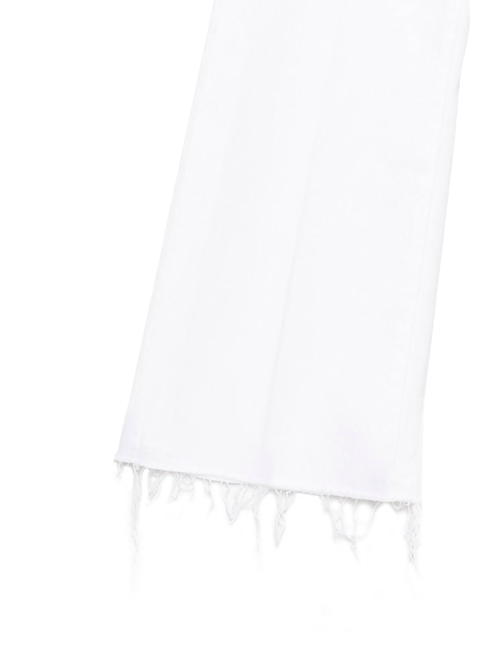 Mother The Hustler Ankle Fray’ Jeans White
