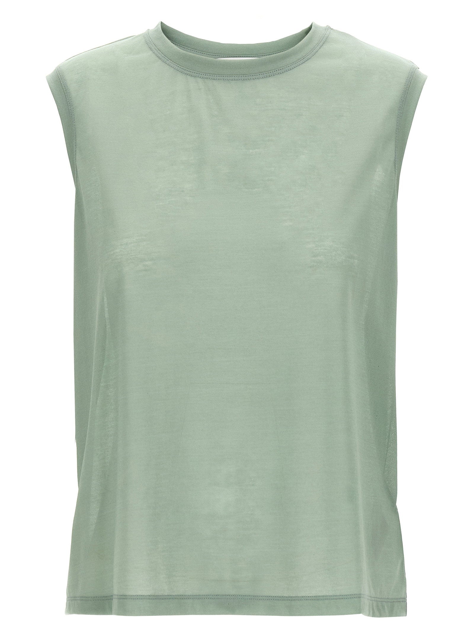 Victoria Beckham Logo Embroidery Top Green