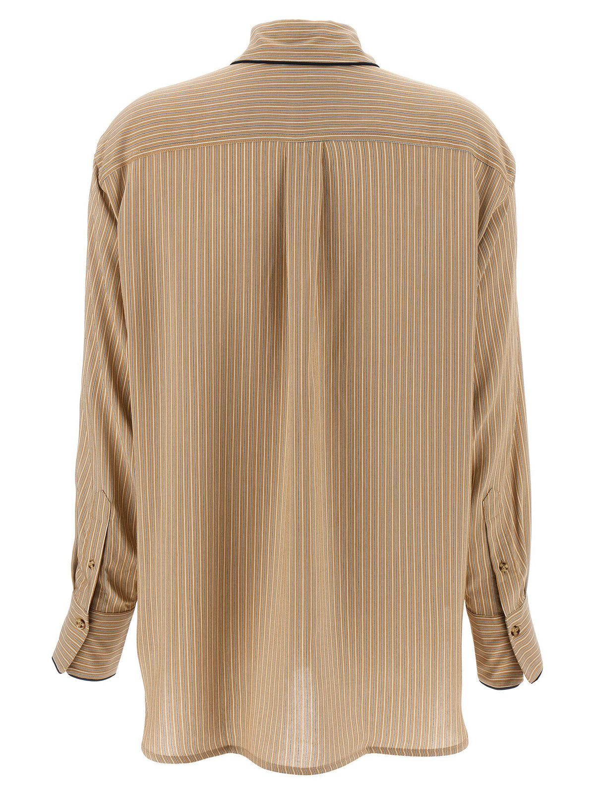 Victoria Beckham Piping Detail Pyjama Shirt Brown