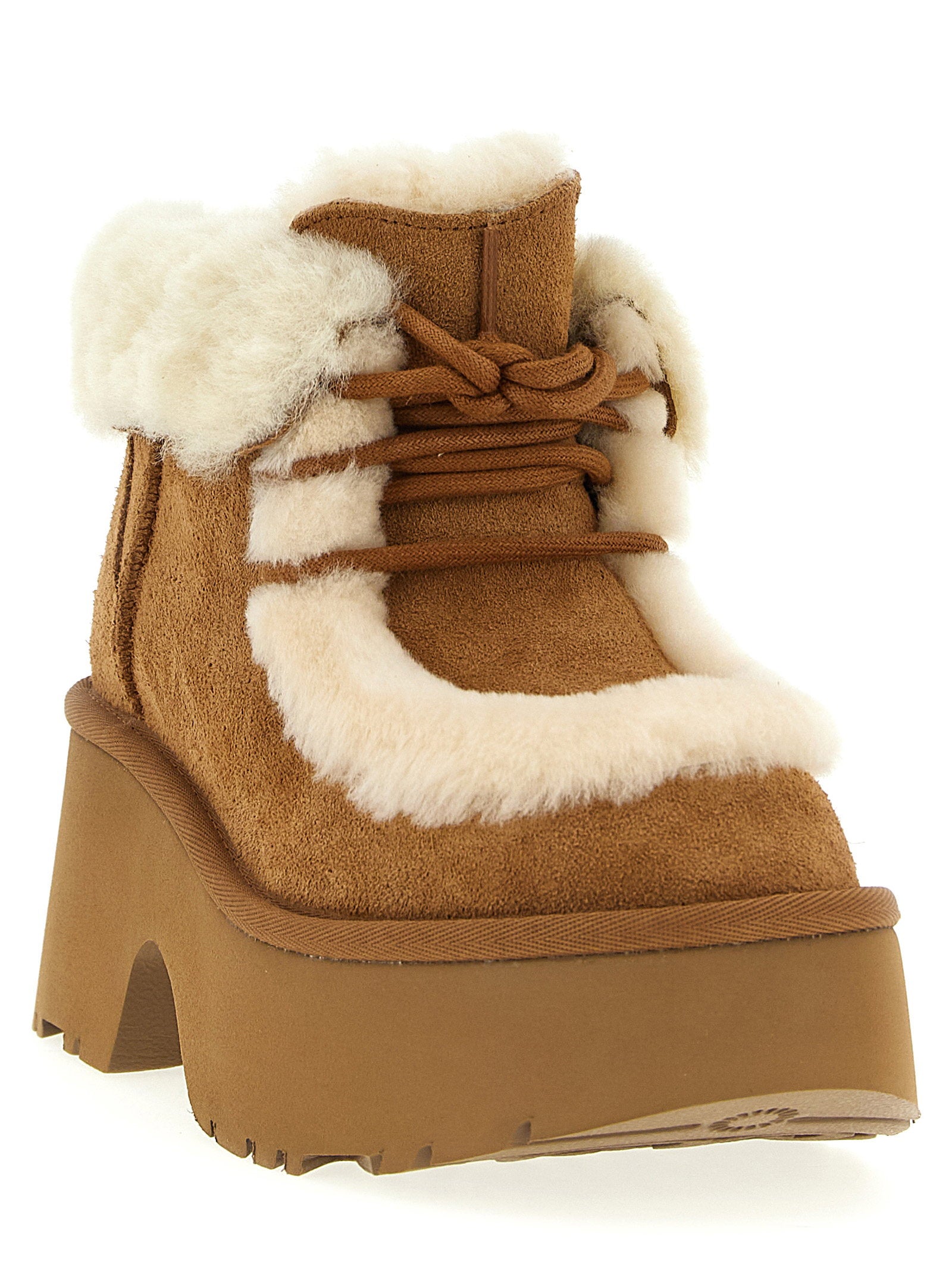 UGG Esmee Lace Up Ankle Boots Brown