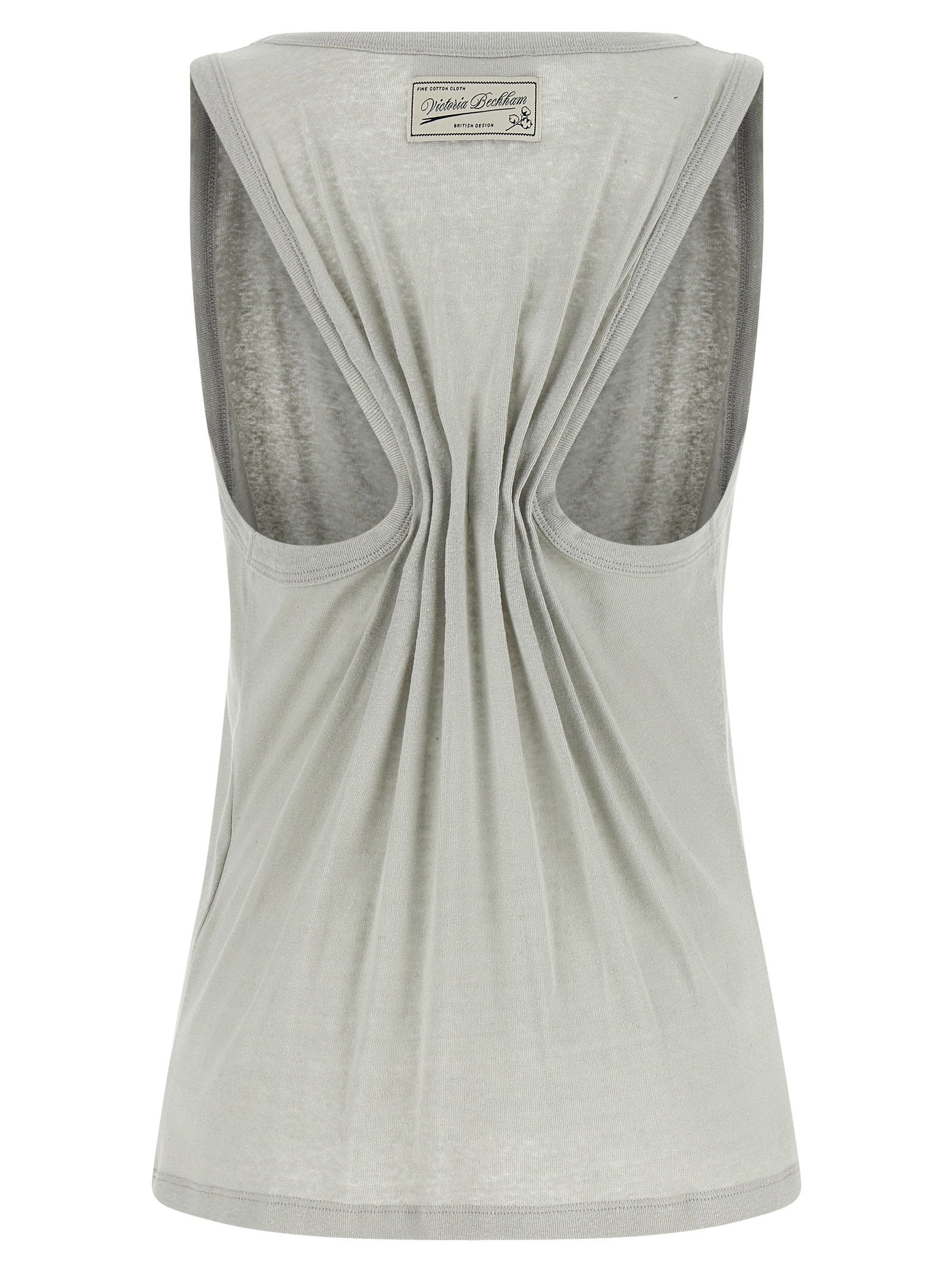Victoria Beckham Split Tank Top Gray