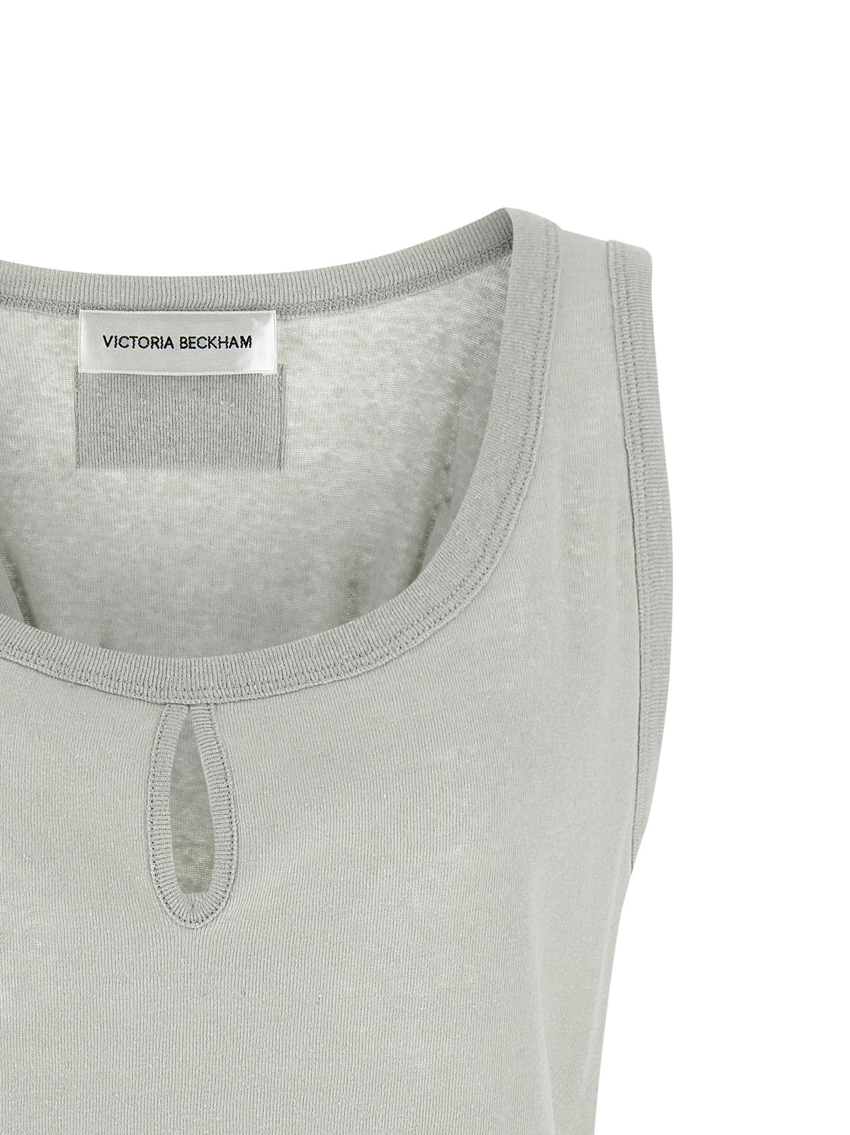 Victoria Beckham Split Tank Top Gray
